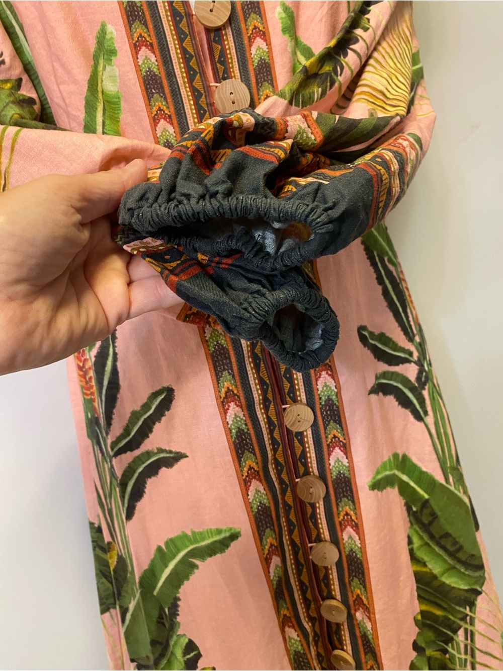 FARM RIO Amazonia Forest Linen Blend Tropical Maxi Dress S - Picture 6 of 16